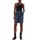 Jen7 Womens Patch Pocket Jean Pencil Skirt