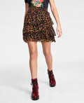 Guess Womens Nancy Printed Tiered A-Line Skirt
