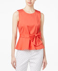Maison Jules Bow Detail Peplum Top