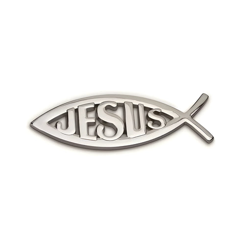 Metal Jesus Fish Stickers Applicable to Car Trunk, Fender and Rear