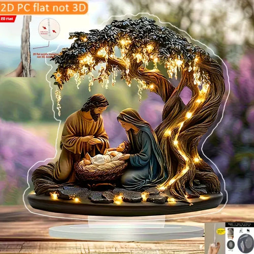Jesus Scene Decoration Newborn Home Desktop Decoration Ornament