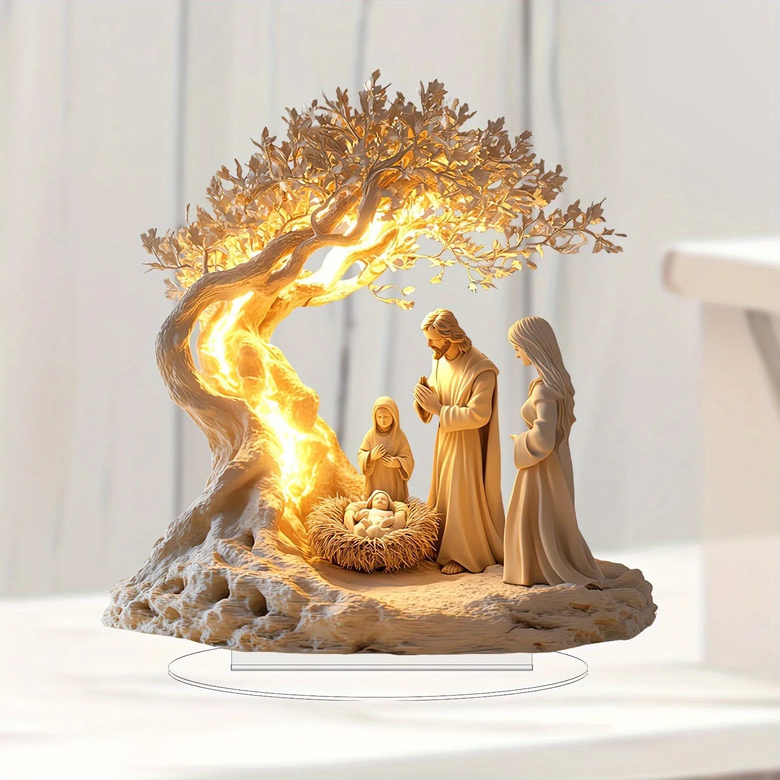 Jesus Scene Decoration Newborn Home Desktop Decoration Ornament