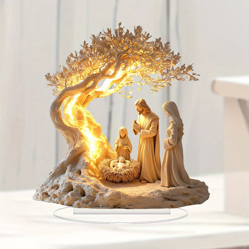 Jesus Scene Decoration Newborn Home Desktop Decoration Ornament