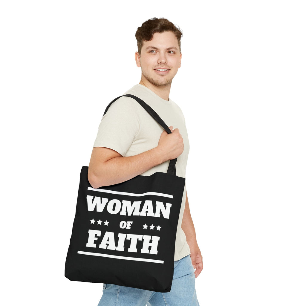 Large Tote Bag Woman of Faith Christian Inspiration Biblical