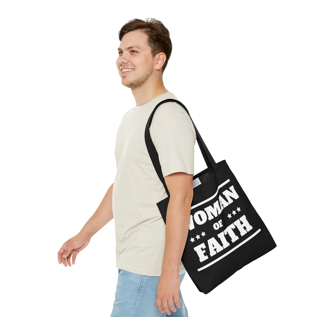 Large Tote Bag Woman of Faith Christian Inspiration Biblical