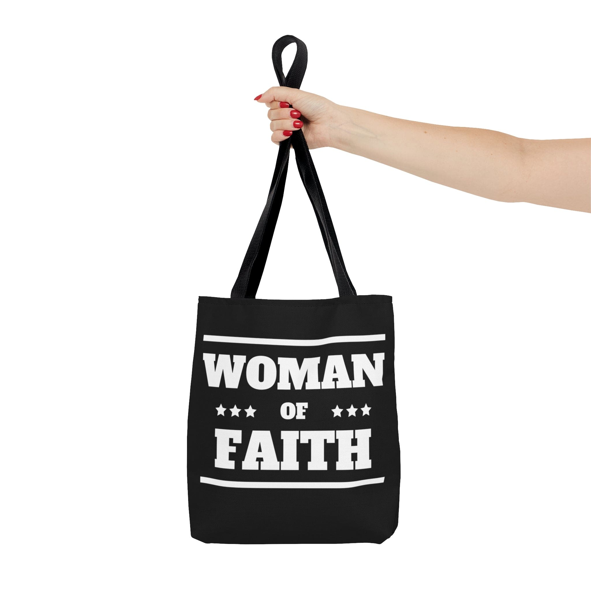 Large Tote Bag Woman of Faith Christian Inspiration Biblical