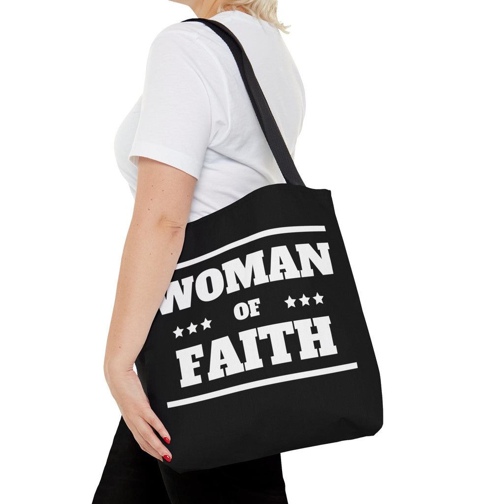 Large Tote Bag Woman of Faith Christian Inspiration Biblical
