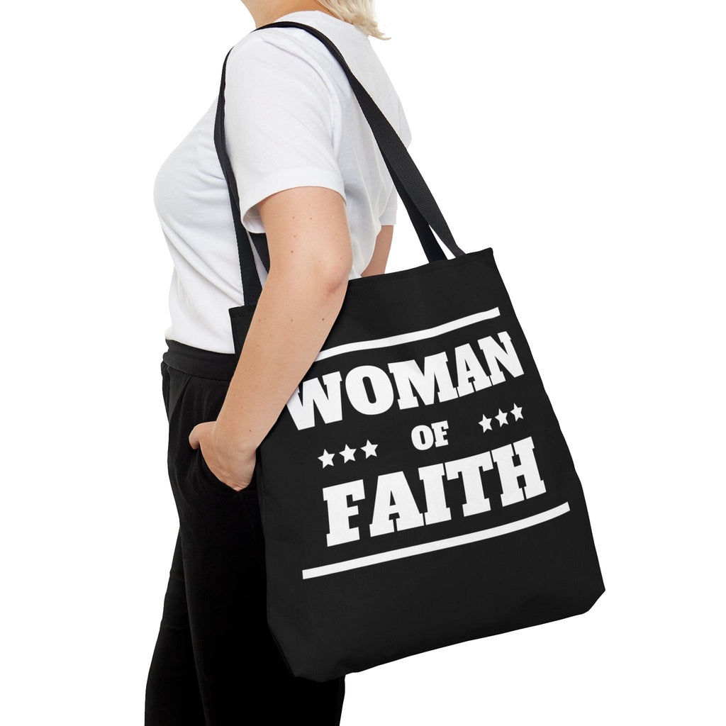 Large Tote Bag Woman of Faith Christian Inspiration Biblical