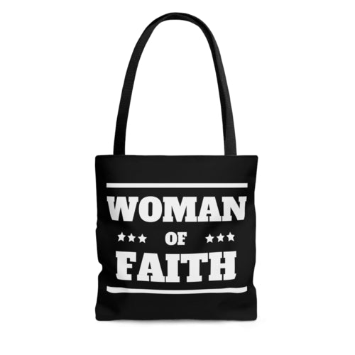 Large Tote Bag Woman of Faith Christian Inspiration Biblical