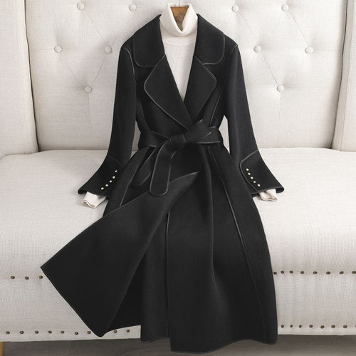 Women's Slim-Fit Wool Overcoat – Timeless Elegance & Comfort